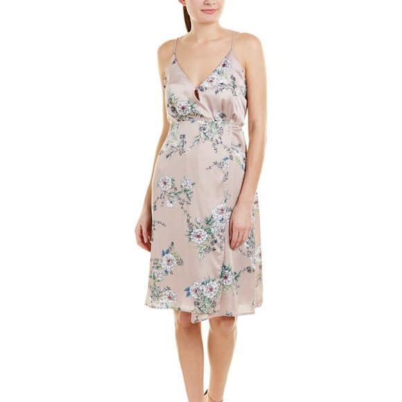 Astr Lavender Sexy Satin Wrap Dress - Picture 4 of 8